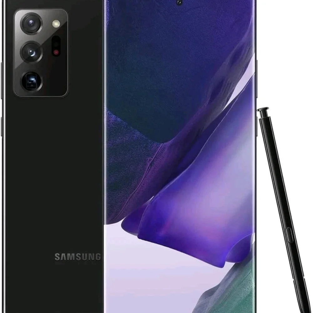 Samsung Smartphone in Black and Purple with Stylus
